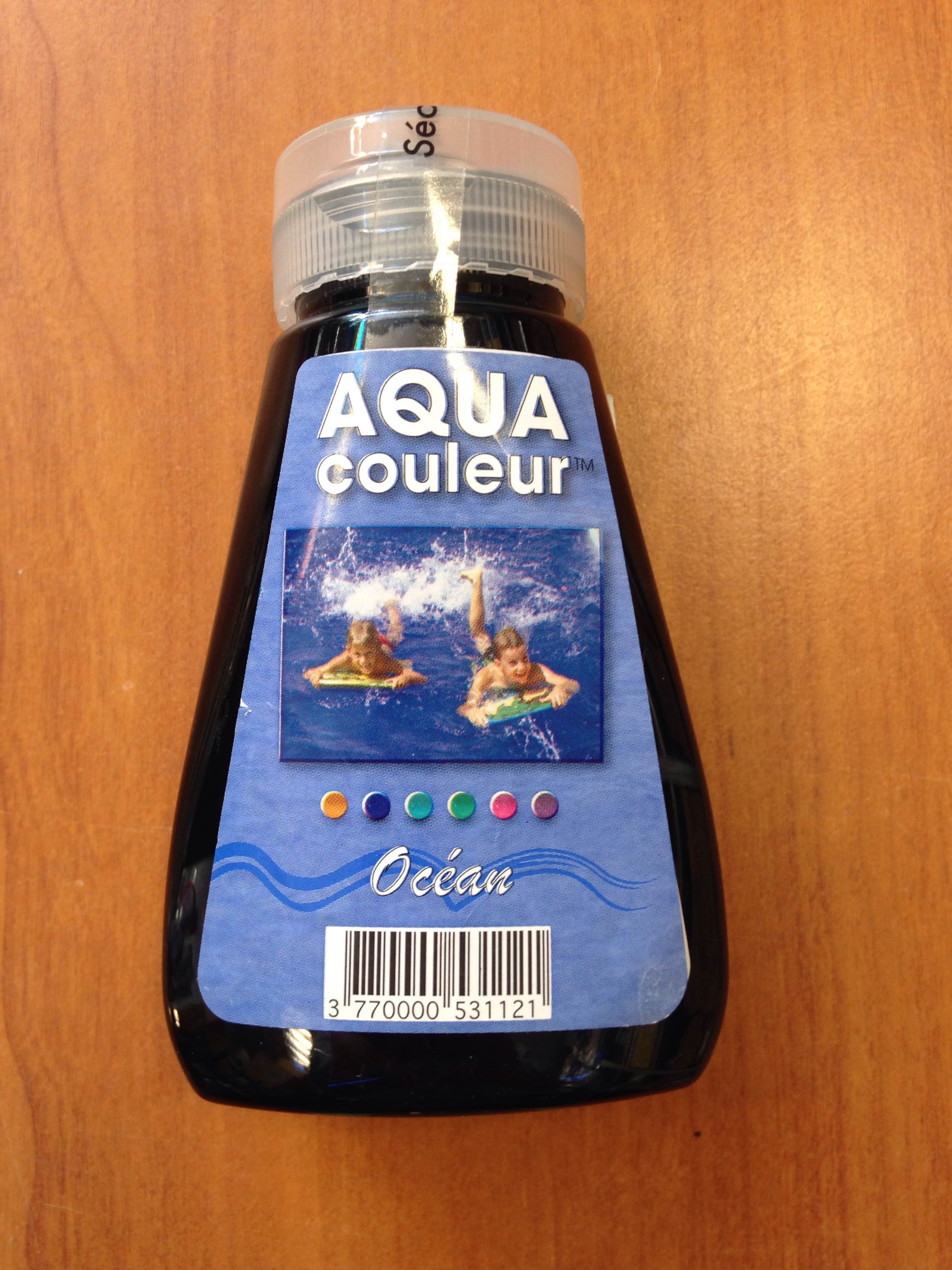 COLORANT PISCINE OU SPA BLEU "OCEAN" AQUACOULEUR - FLACON 180 ML