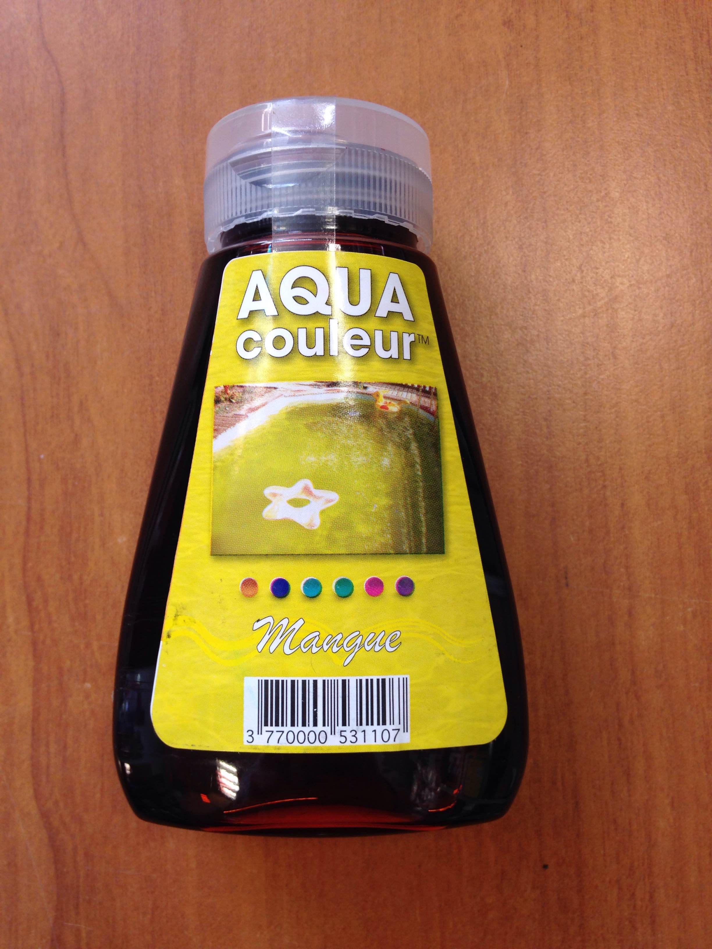 COLORANT PISCINE OU SPA JAUNE MANGUE AQUACOULEUR - FLACON 180 ML